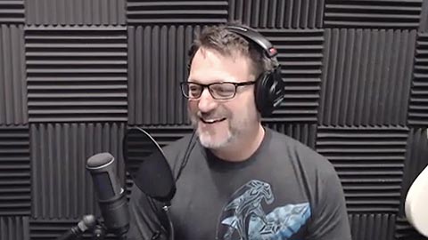Steve Blum in the booth