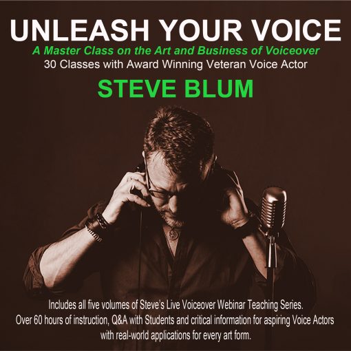 Graphic for Steve Blum's downloadable Voiceover Classes- All of the first 30
