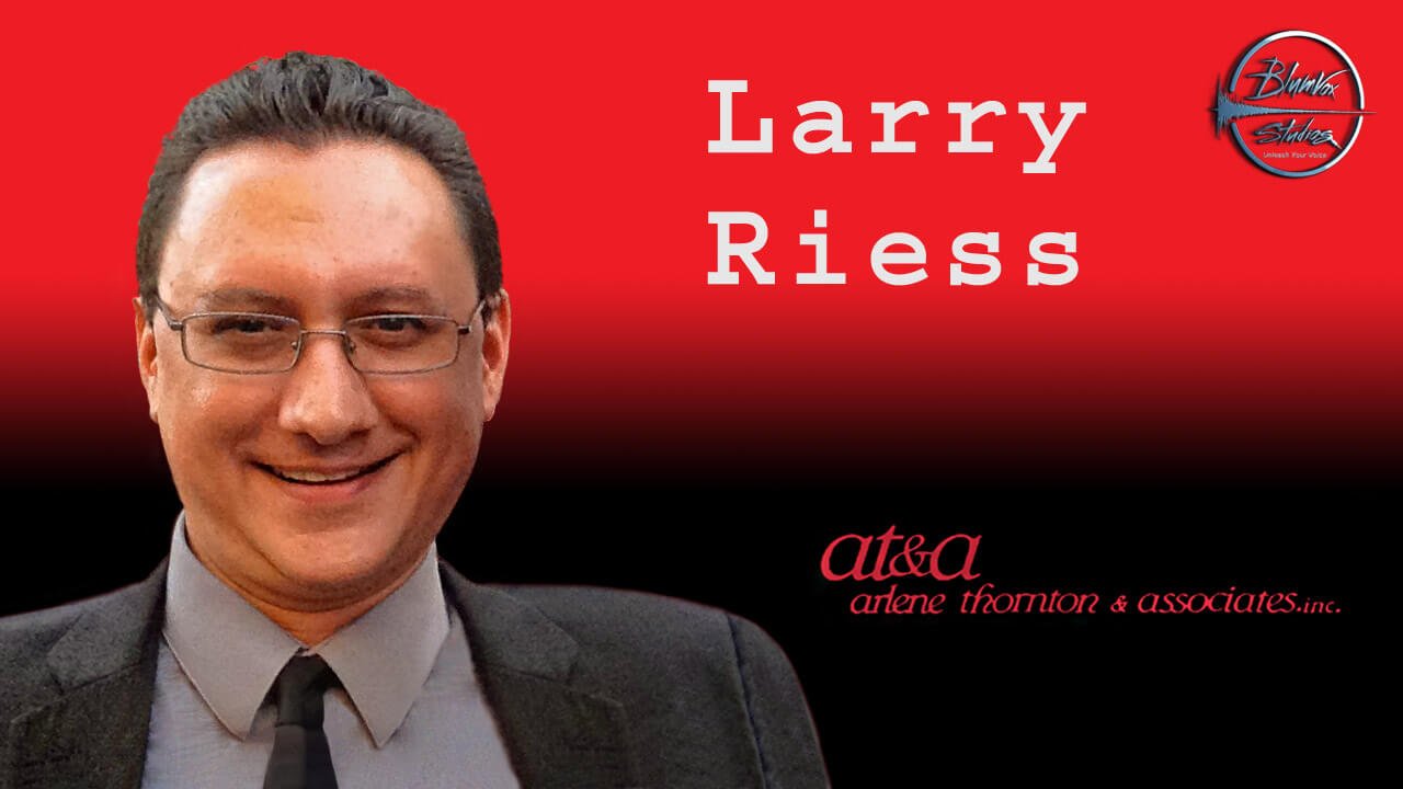 Banner image of voiceover agent Larry Riess